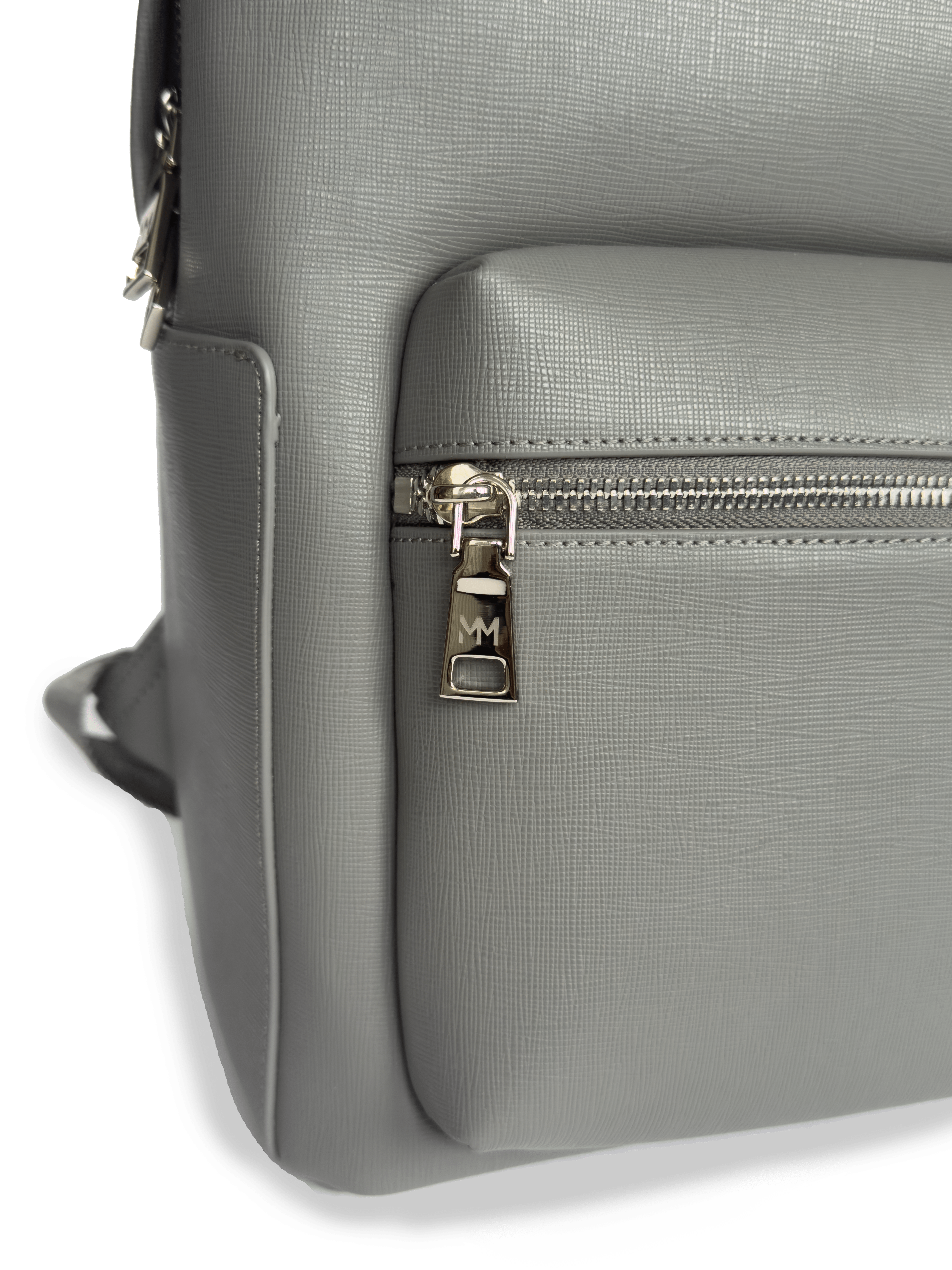 Nardo Grey Saffiano Leather Rucksack