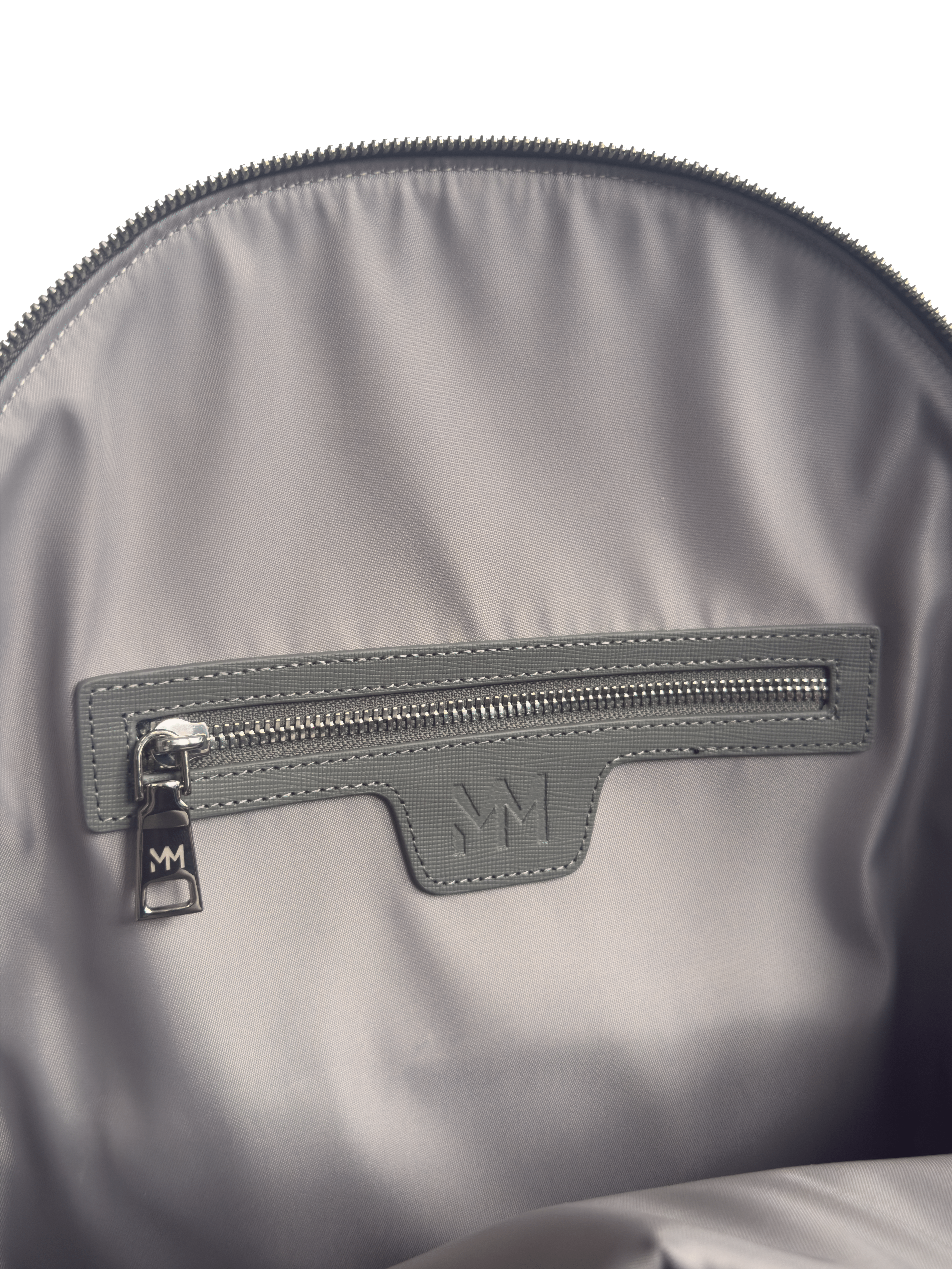 Nardo Grey Saffiano Leather Rucksack