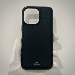 Black Saffiano iPhone Cases
