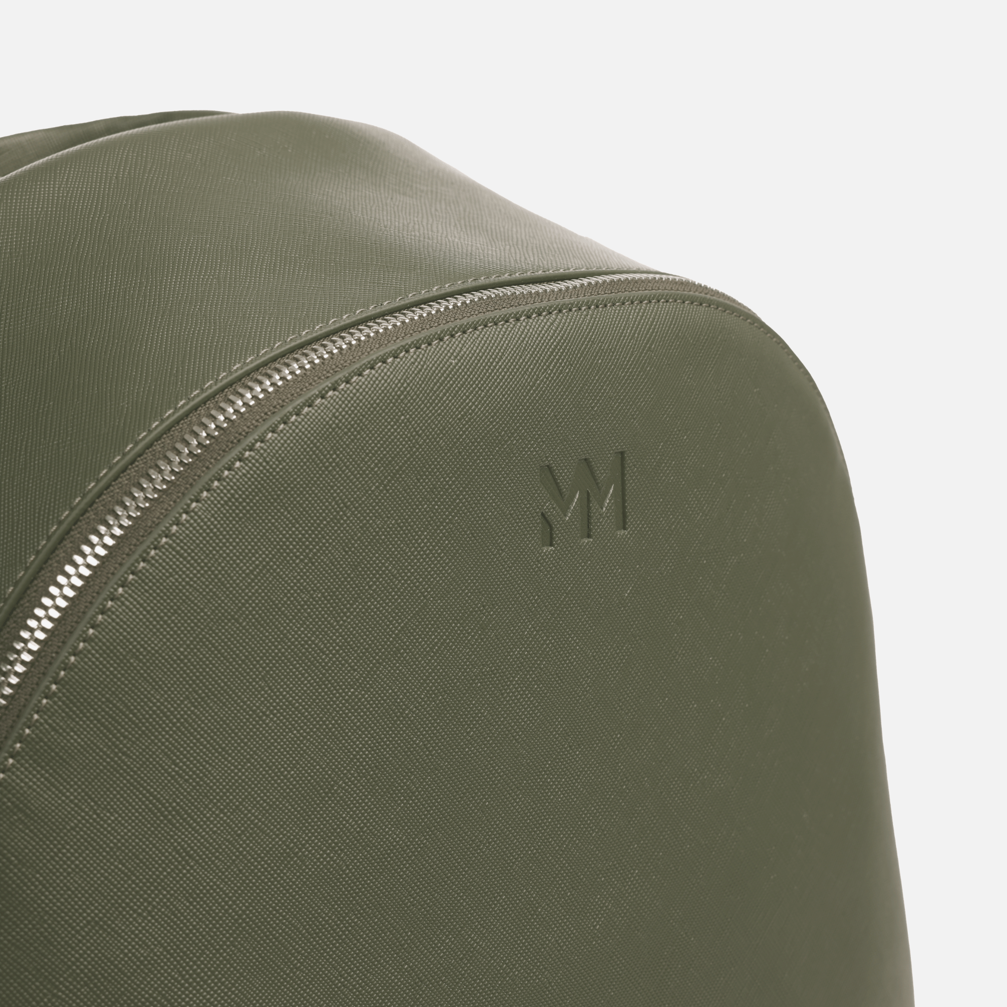 Olive Saffiano Leather Rucksack