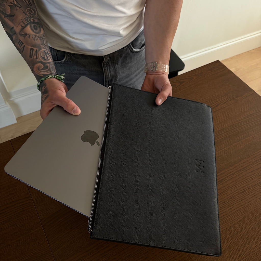 Black Saffiano Laptop sleeve