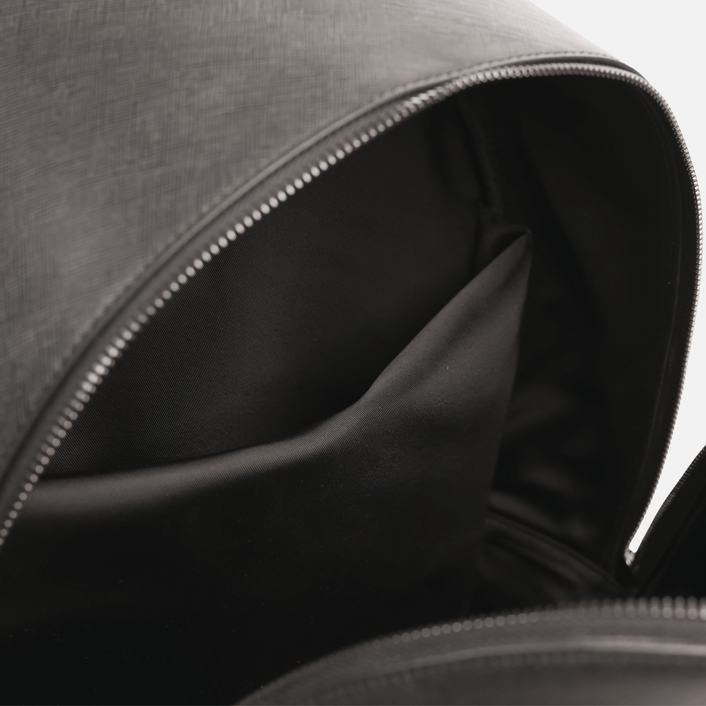 Black Saffiano Leather Rucksack