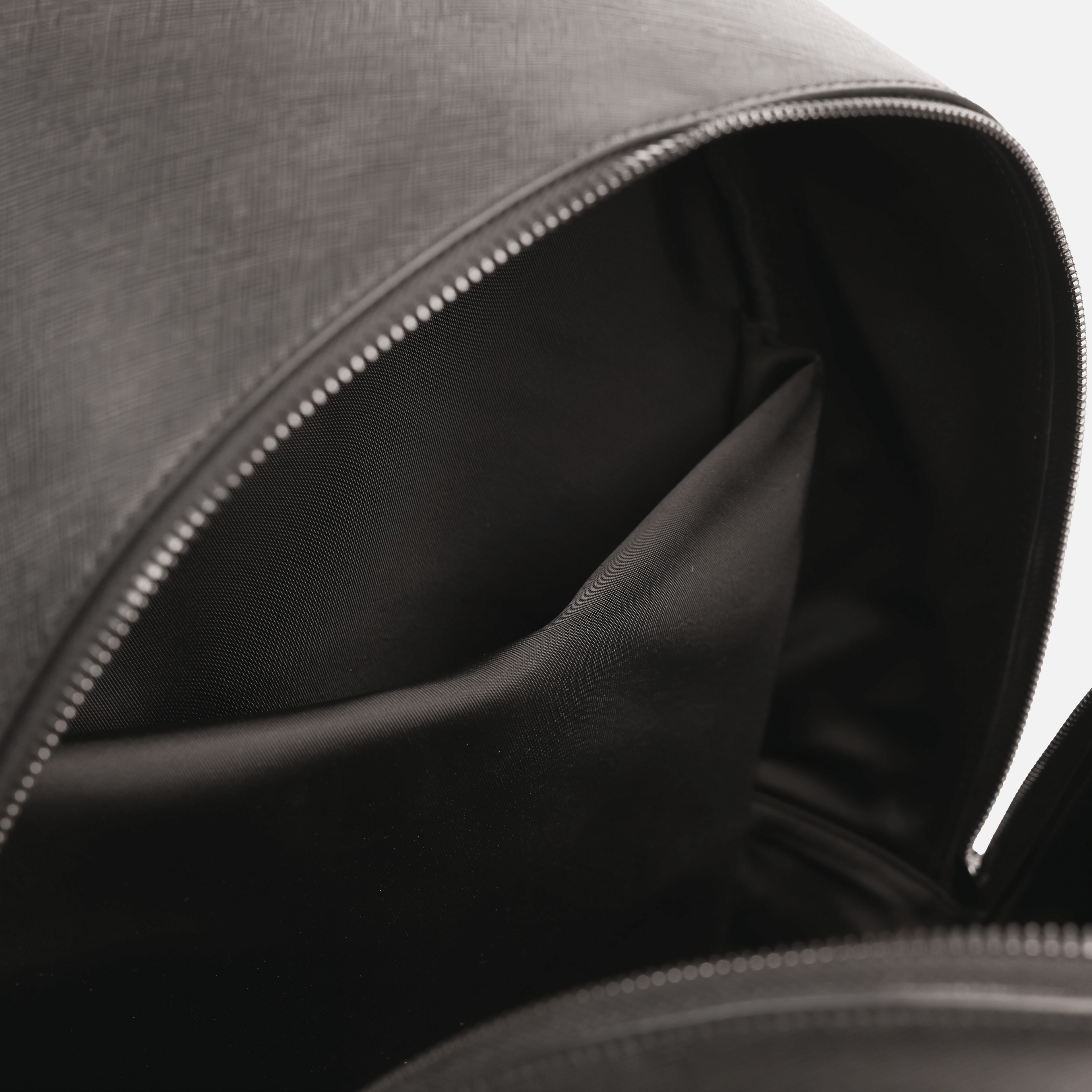 Black Saffiano Leather Rucksack