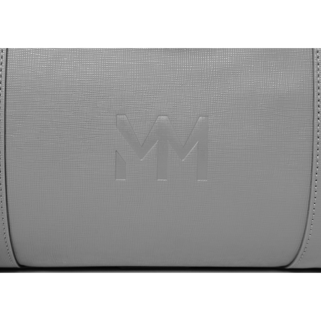 Nardo Grey Saffiano Duffle Bag