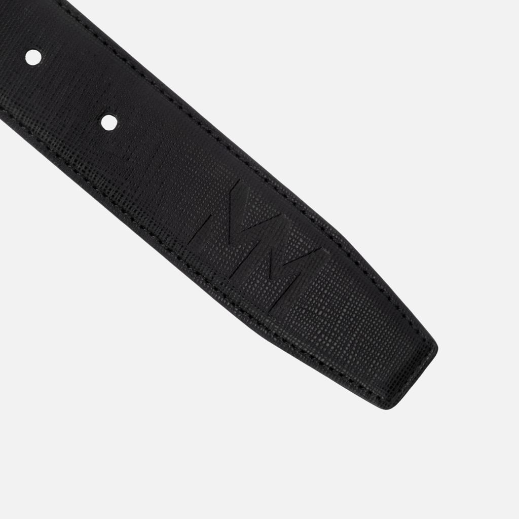 Black Saffiano Leather Belt