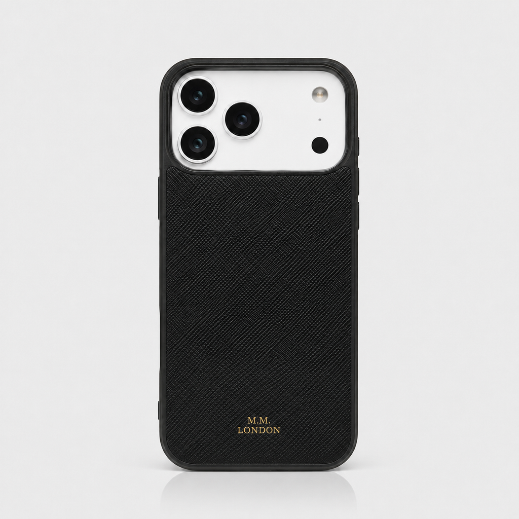 Black Saffiano iPhone Cases