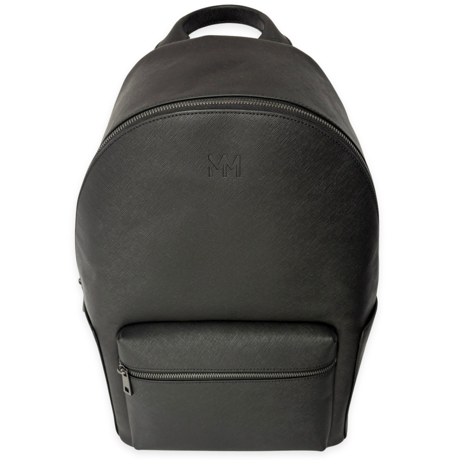 Black Saffiano Leather Rucksack