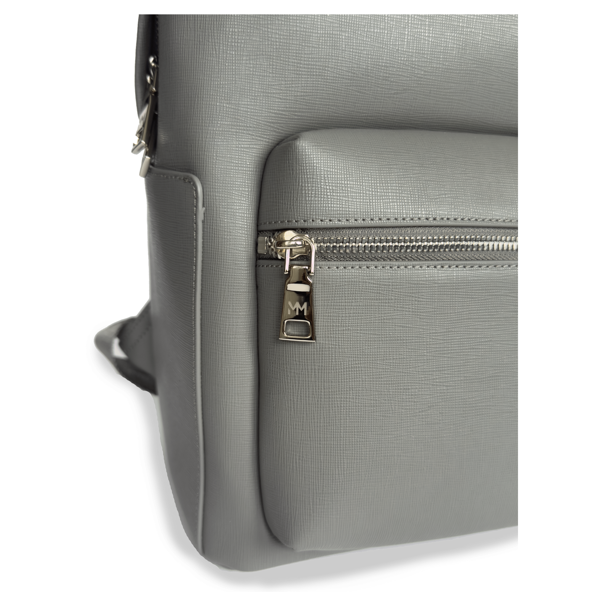 Nardo Grey Saffiano Leather Rucksack