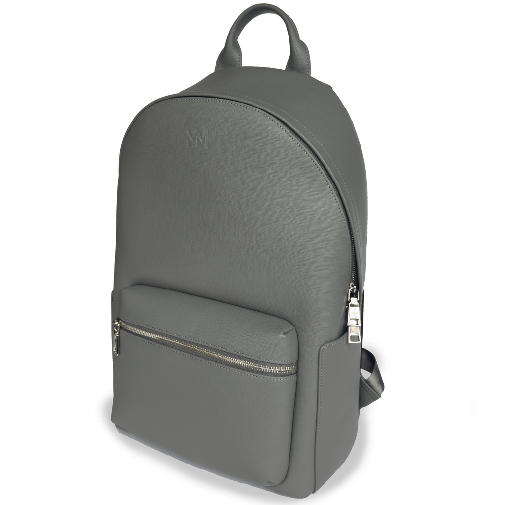 Nardo Grey Saffiano Leather Rucksack