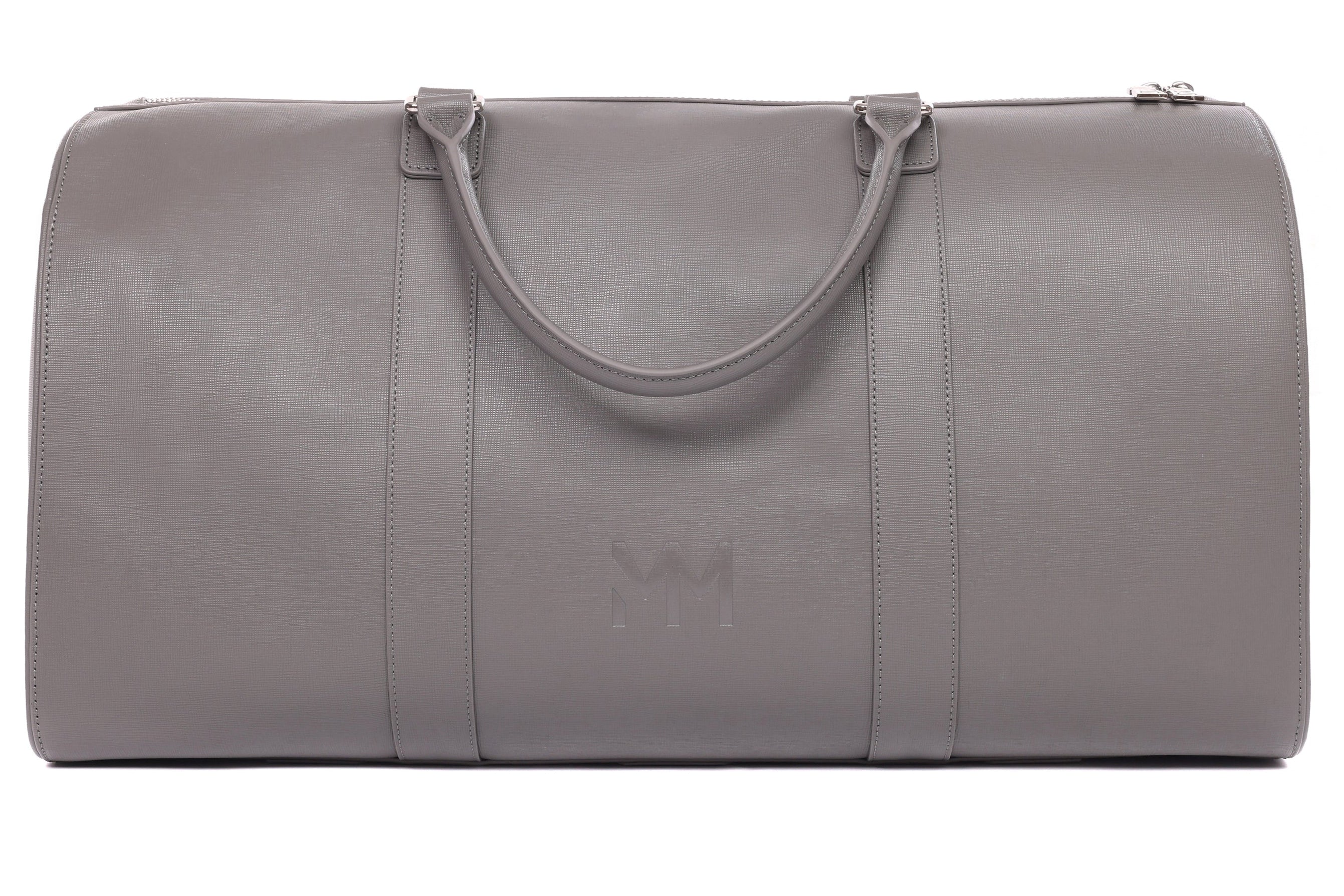 Nardo Grey Saffiano Duffle Bag
