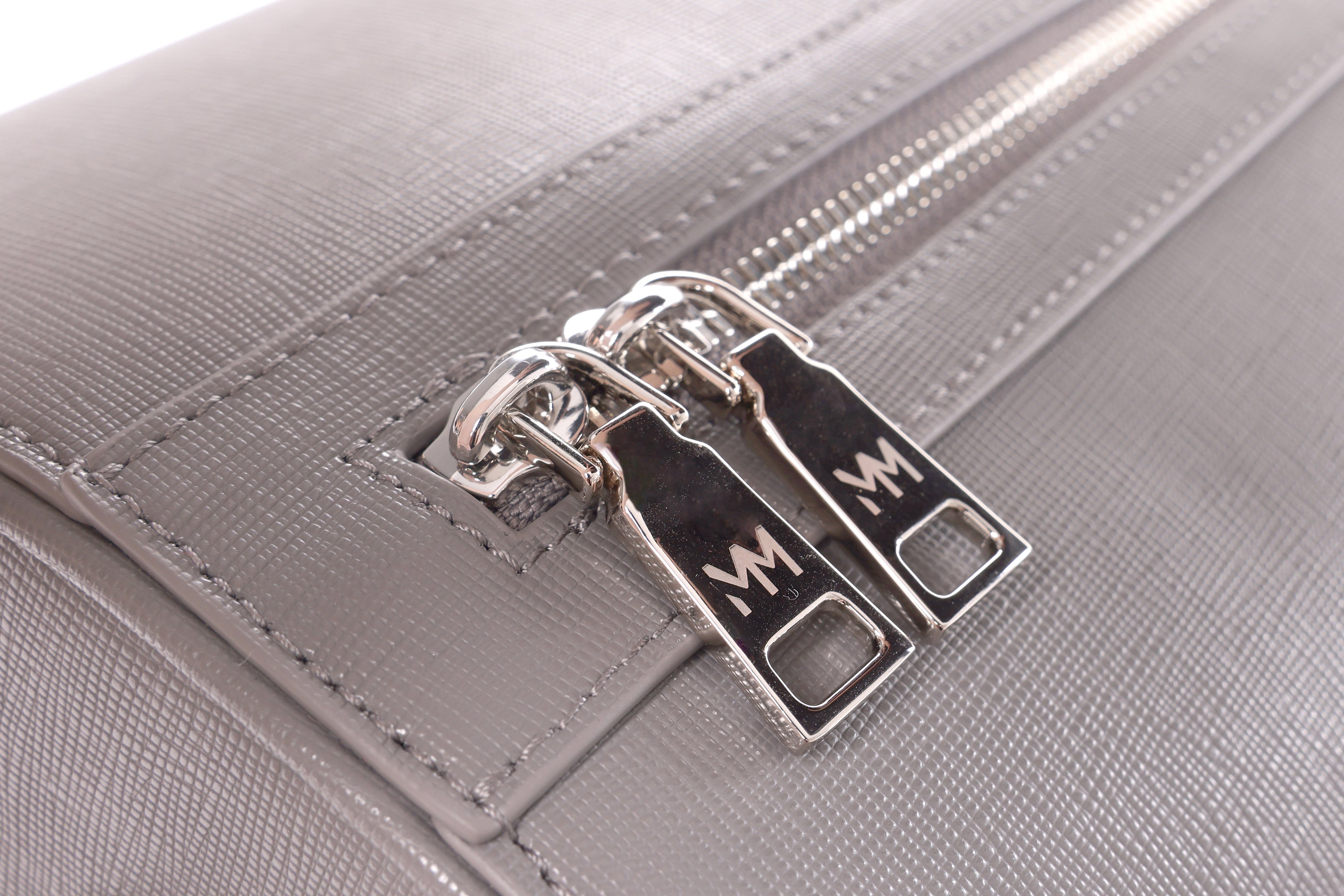 Nardo Grey Saffiano Duffle Bag