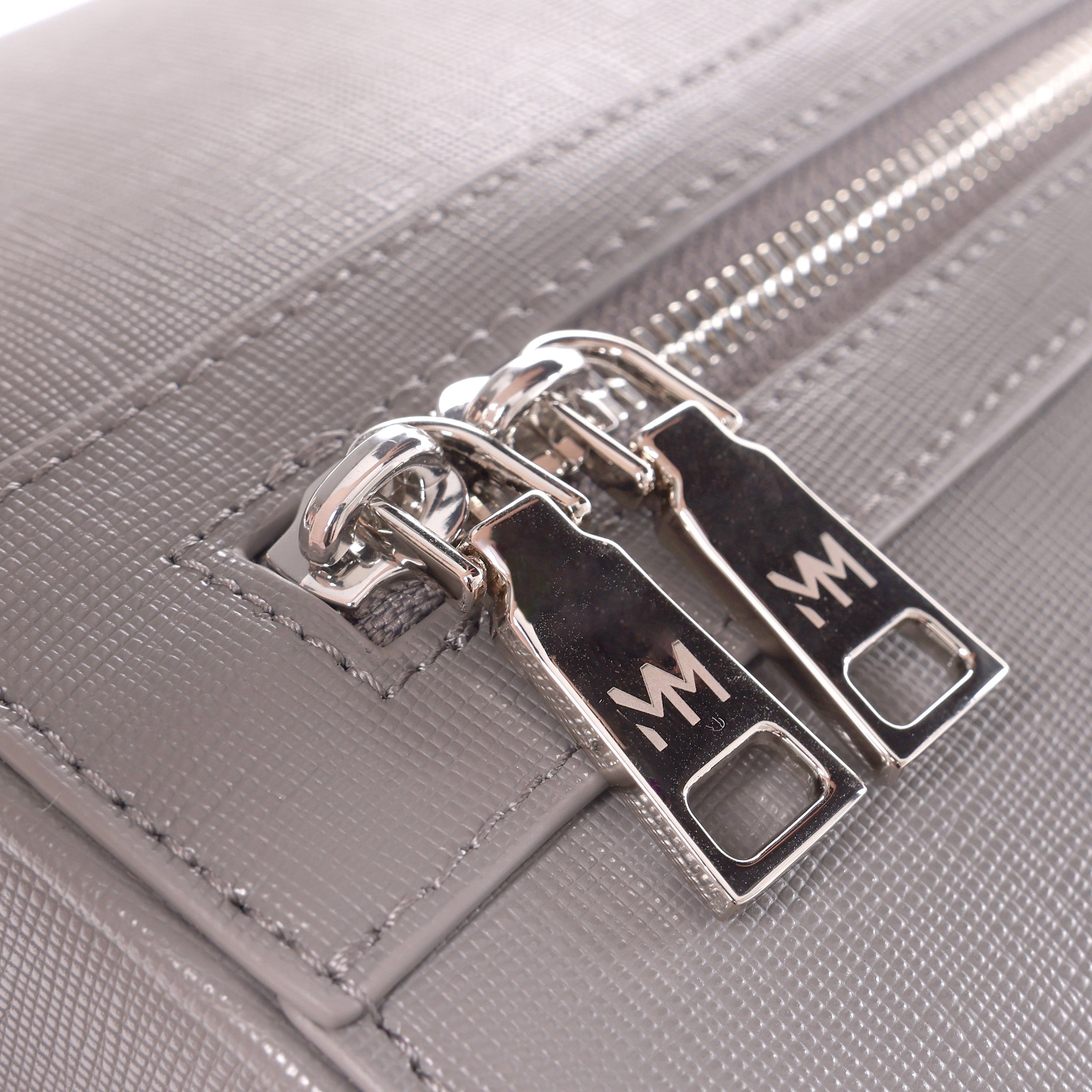 Nardo Grey Saffiano Duffle Bag