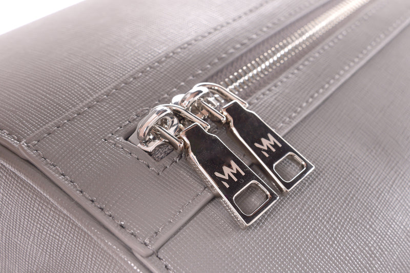 Nardo Grey Saffiano Duffle Bag