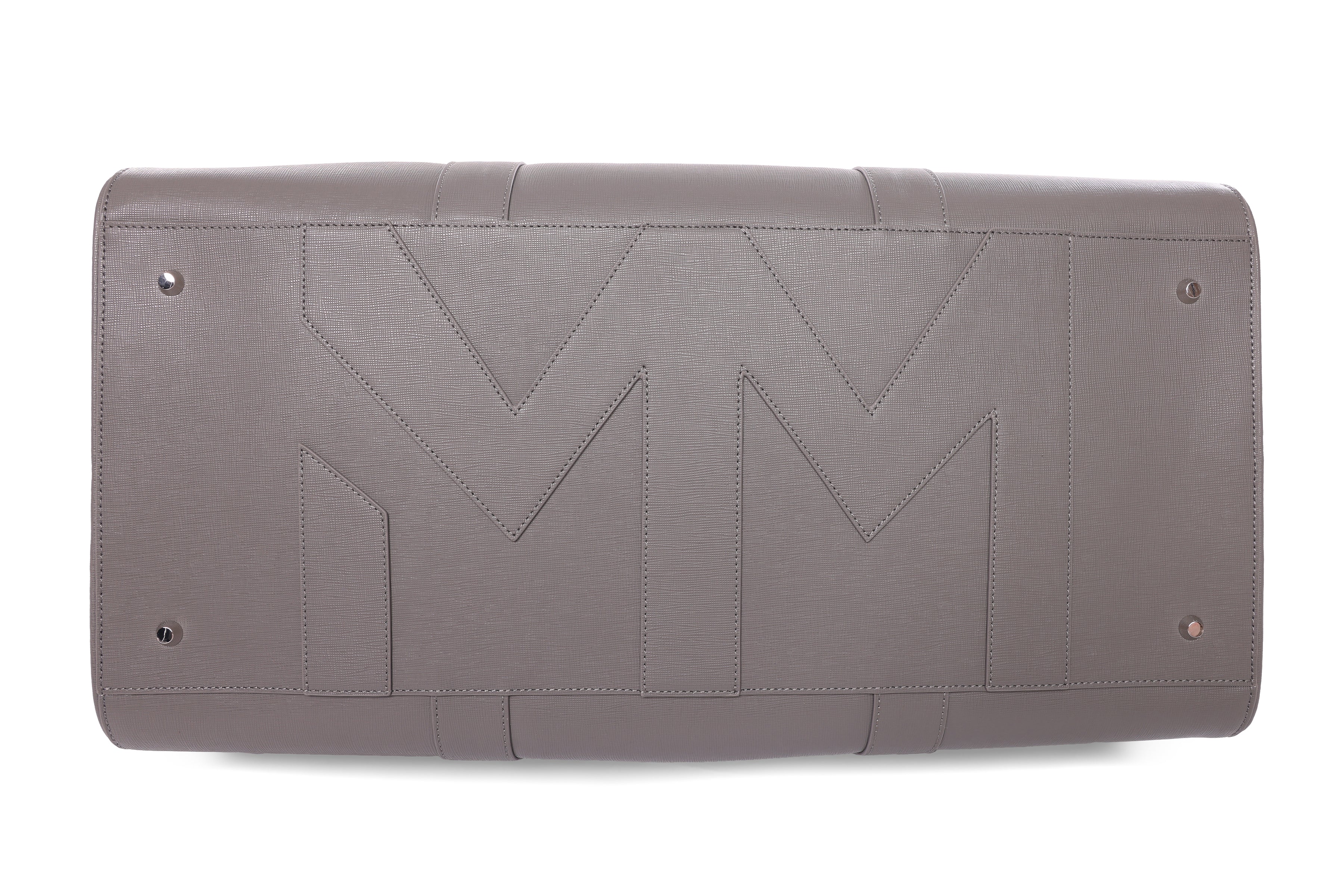 Nardo Grey Saffiano Duffle Bag