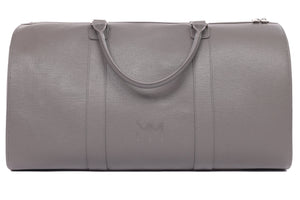 Nardo Grey Saffiano Duffle Bag