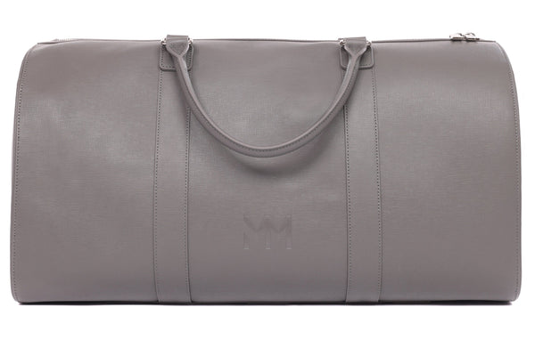 Nardo Grey Saffiano Duffle Bag