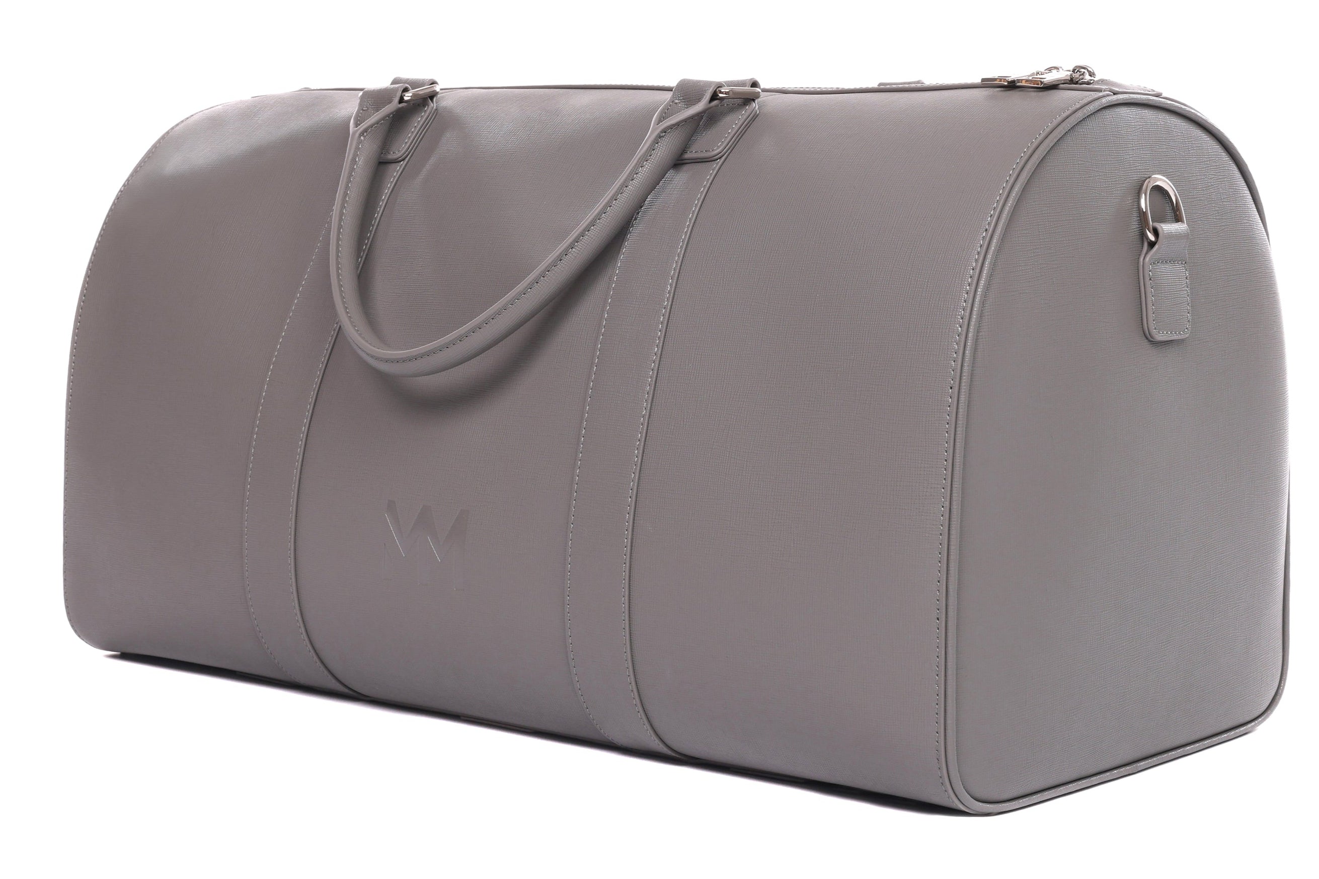 Nardo Grey Saffiano Duffle Bag