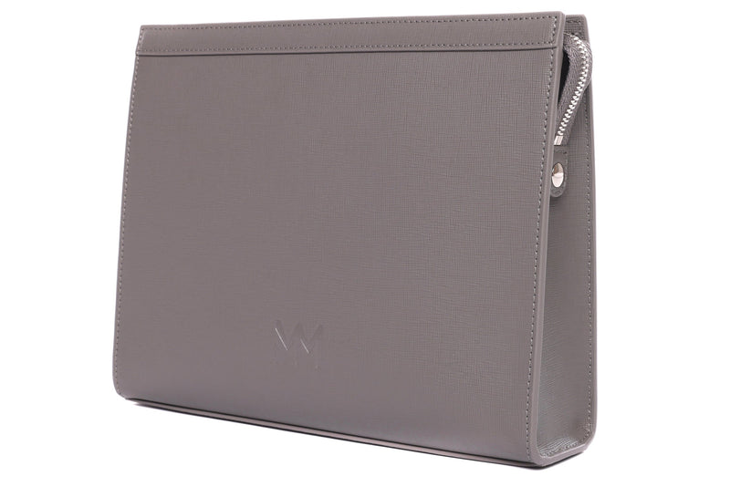 Nardo Grey Saffiano Travel Bag