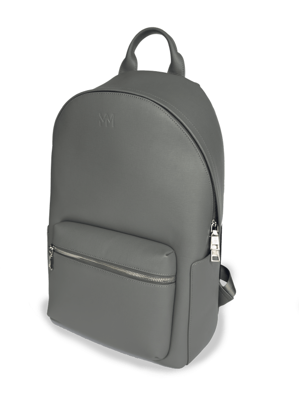 Nardo Grey Saffiano Leather Rucksack