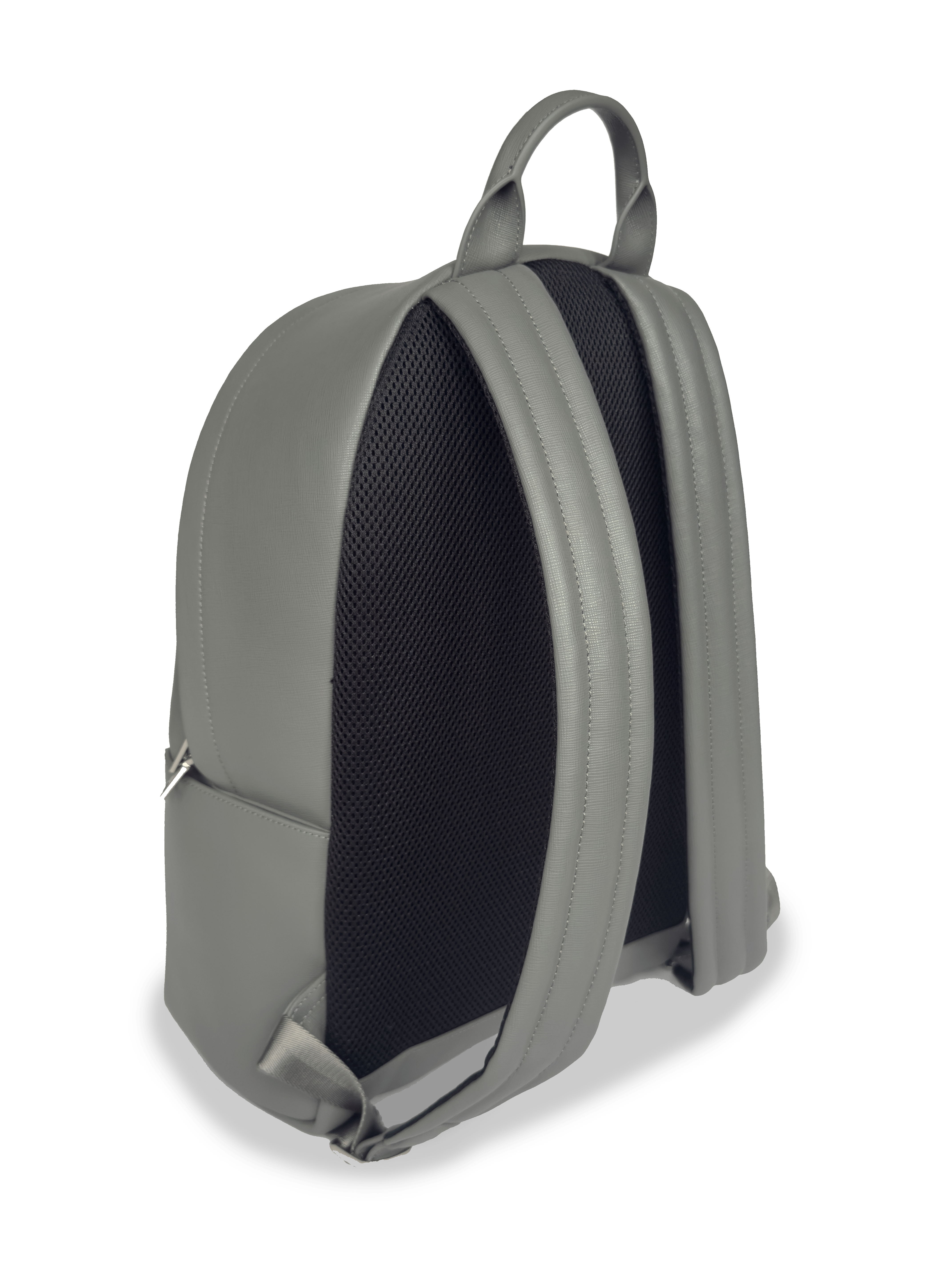 Nardo Grey Saffiano Leather Rucksack