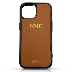 Brown Saffiano iPhone Cases