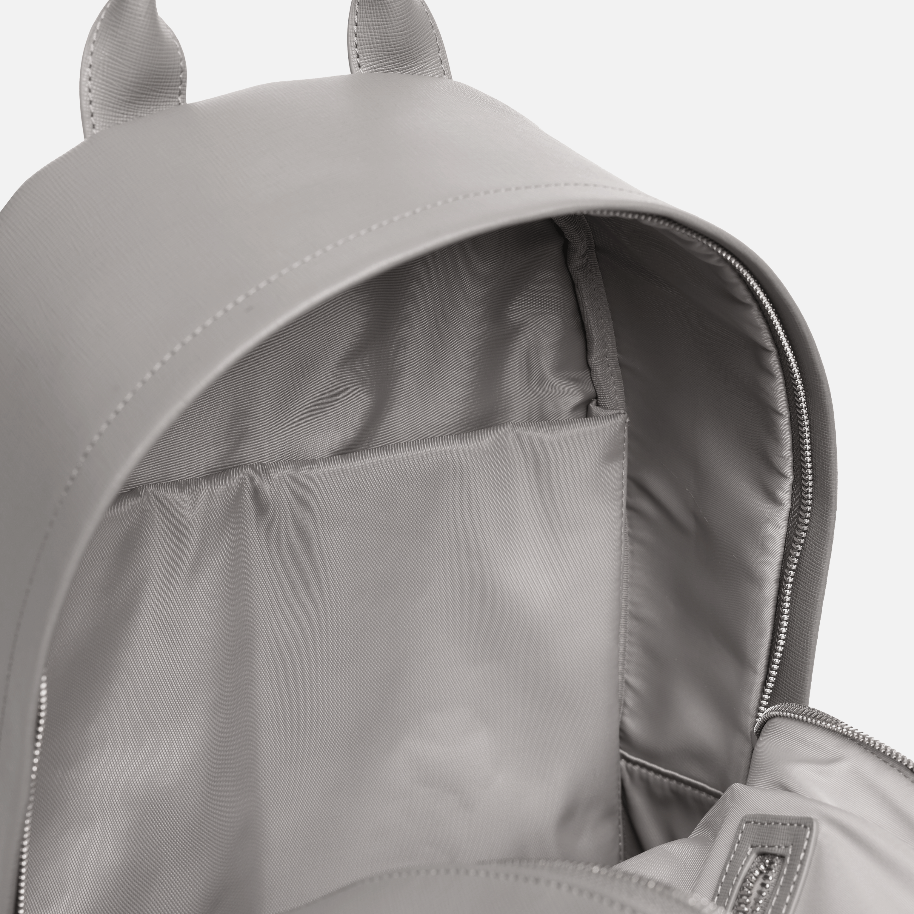 Nardo Grey Saffiano Leather Rucksack
