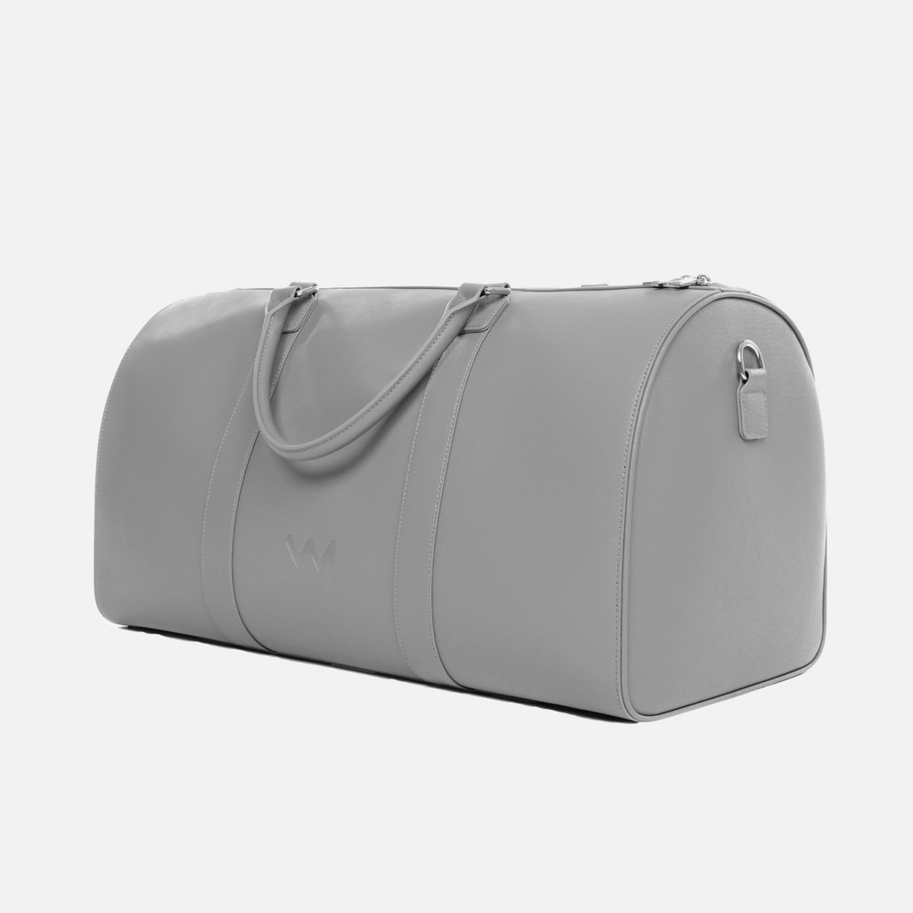 Nardo Grey Saffiano Duffle Bag