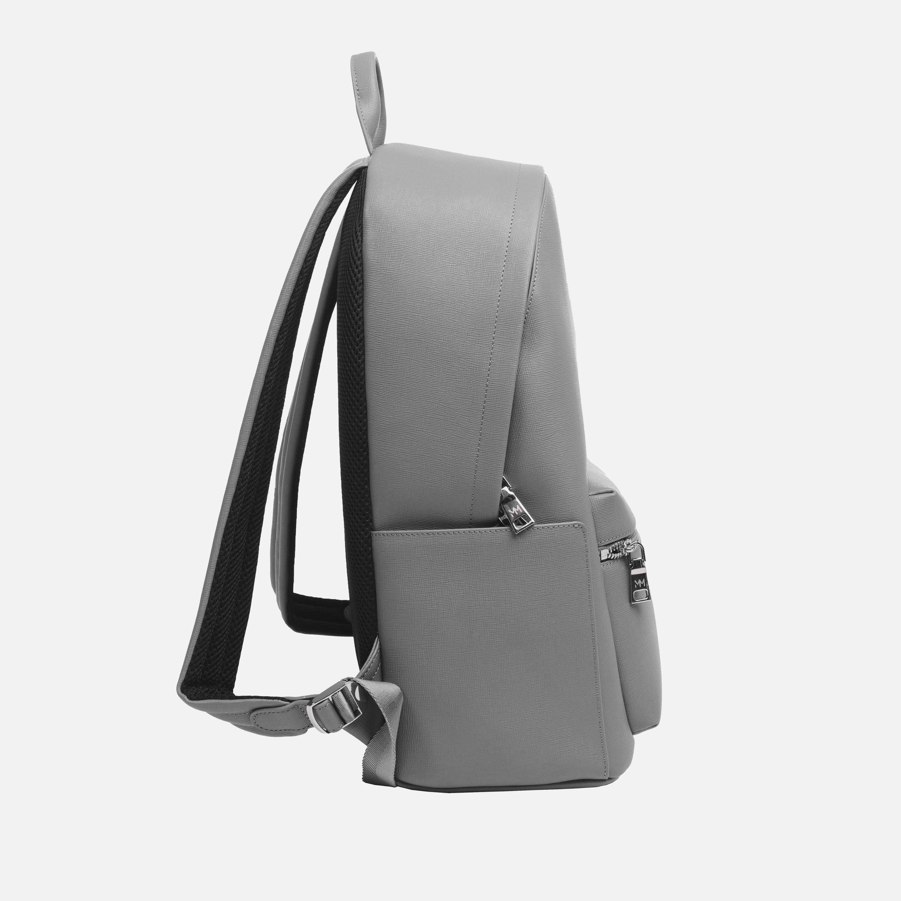 Nardo Grey Saffiano Leather Rucksack