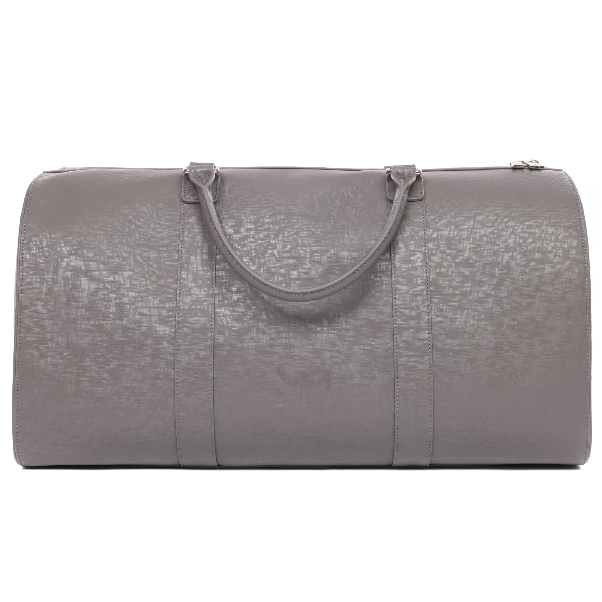 Nardo Grey Saffiano Duffle Bag