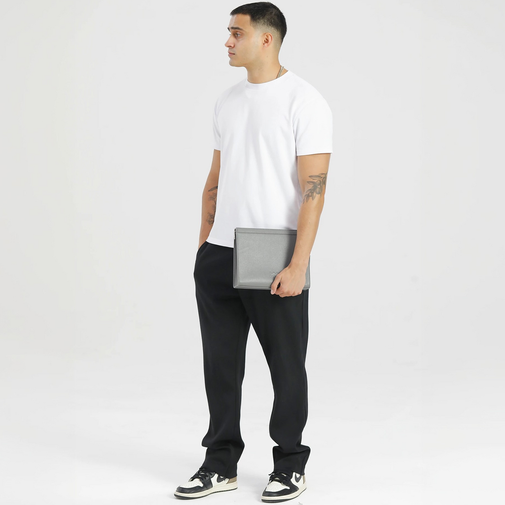 Nardo Grey Saffiano Travel Bag