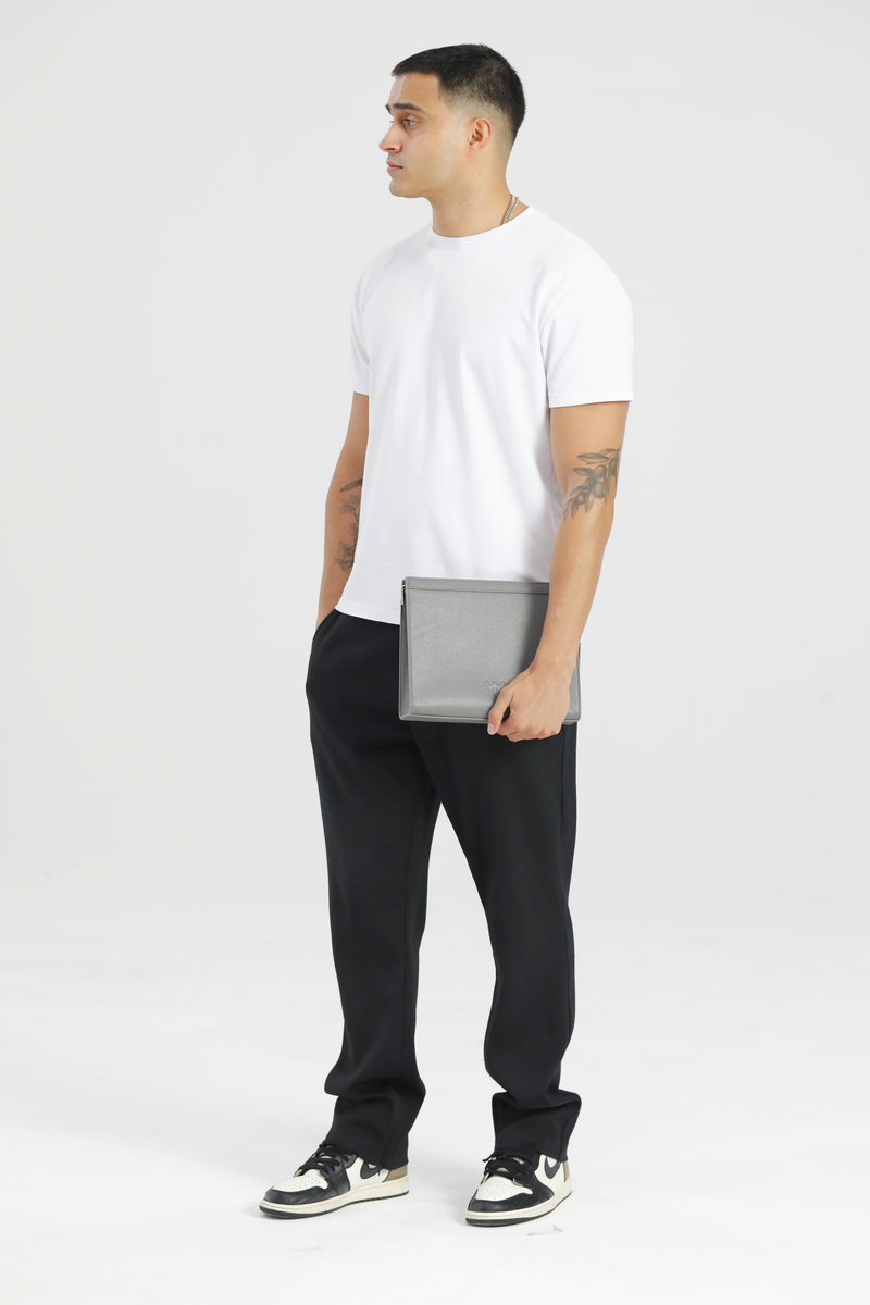 Nardo Grey Saffiano Travel Bag