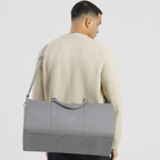 Nardo Grey Saffiano Duffle Bag