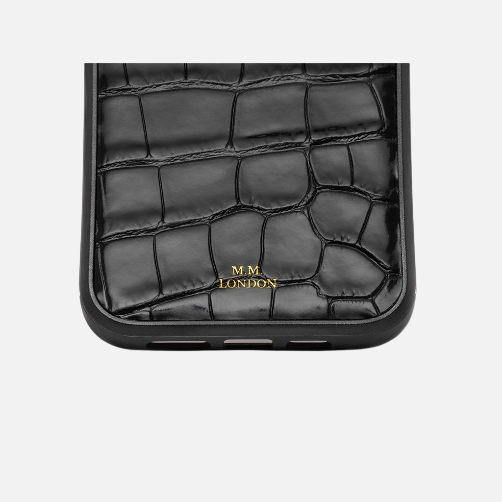 Black Croco iPhone Case