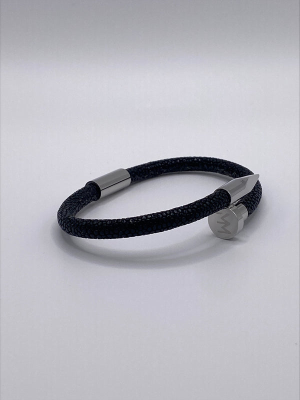 Black/Silver Stingray Nail Bracelet