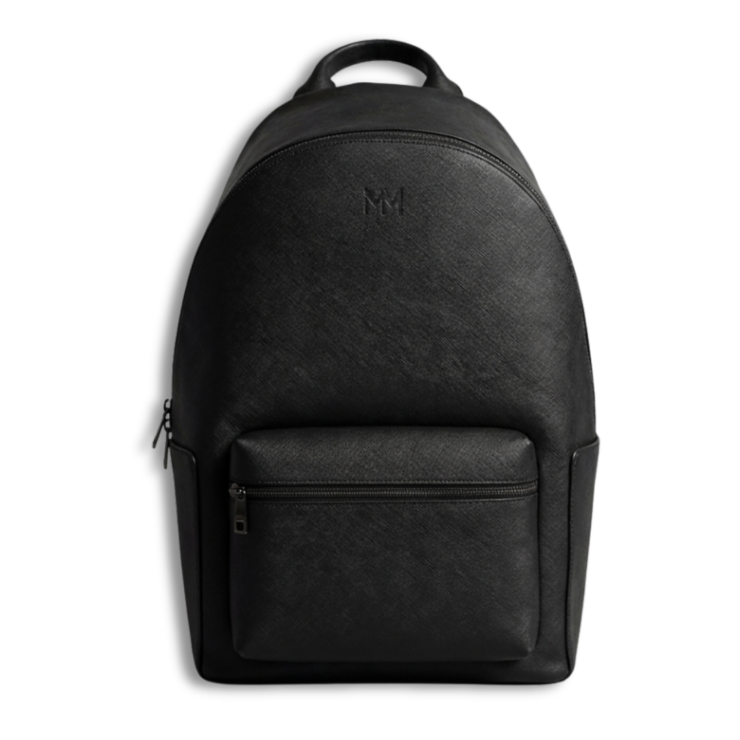Black Saffiano Leather Rucksack