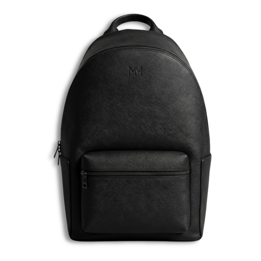 Black Saffiano Leather Rucksack