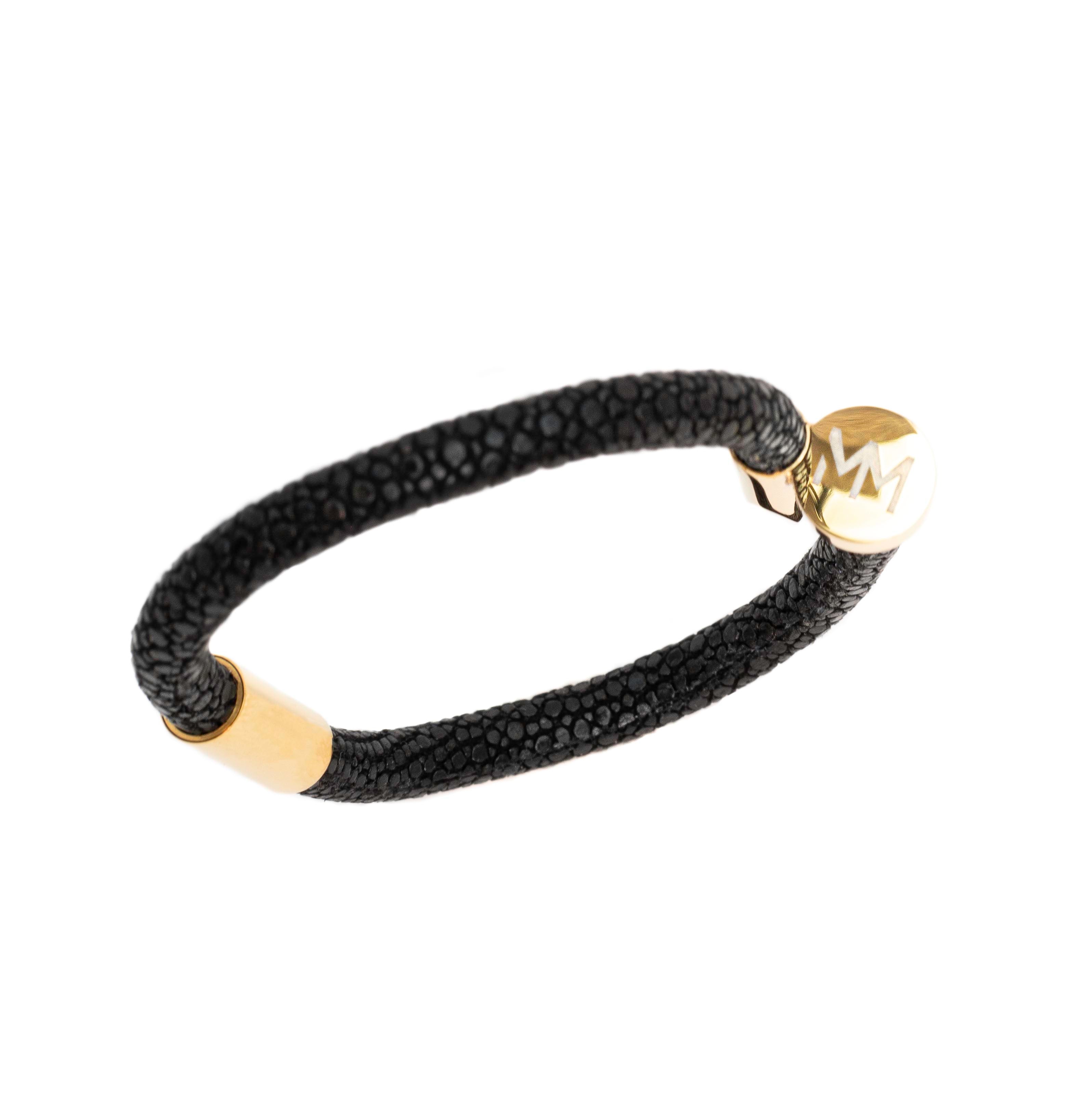 Black/Gold Stingray Nail Bracelet