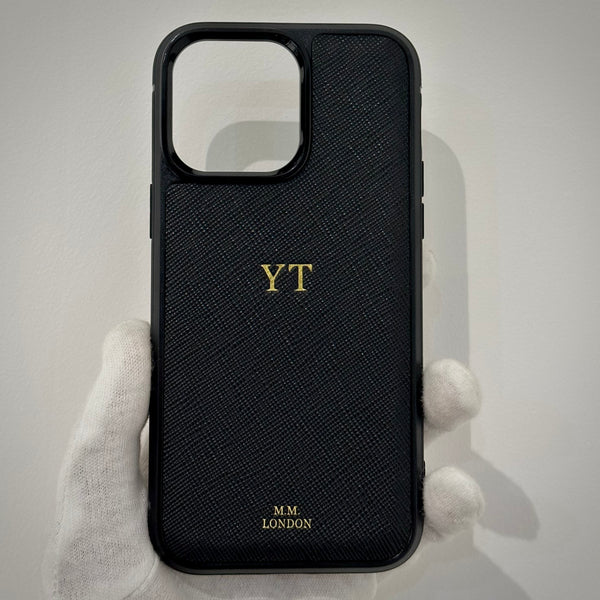 Black Saffiano iPhone Cases (iPhone 14 Models Only)