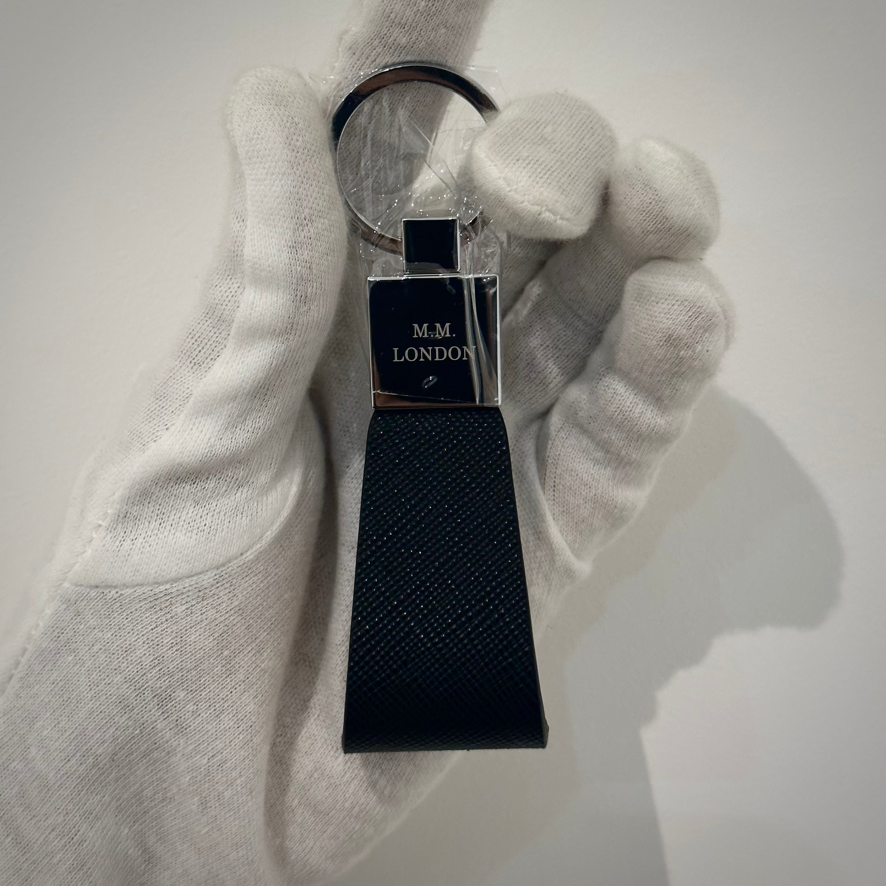 Black Saffiano Key Holder