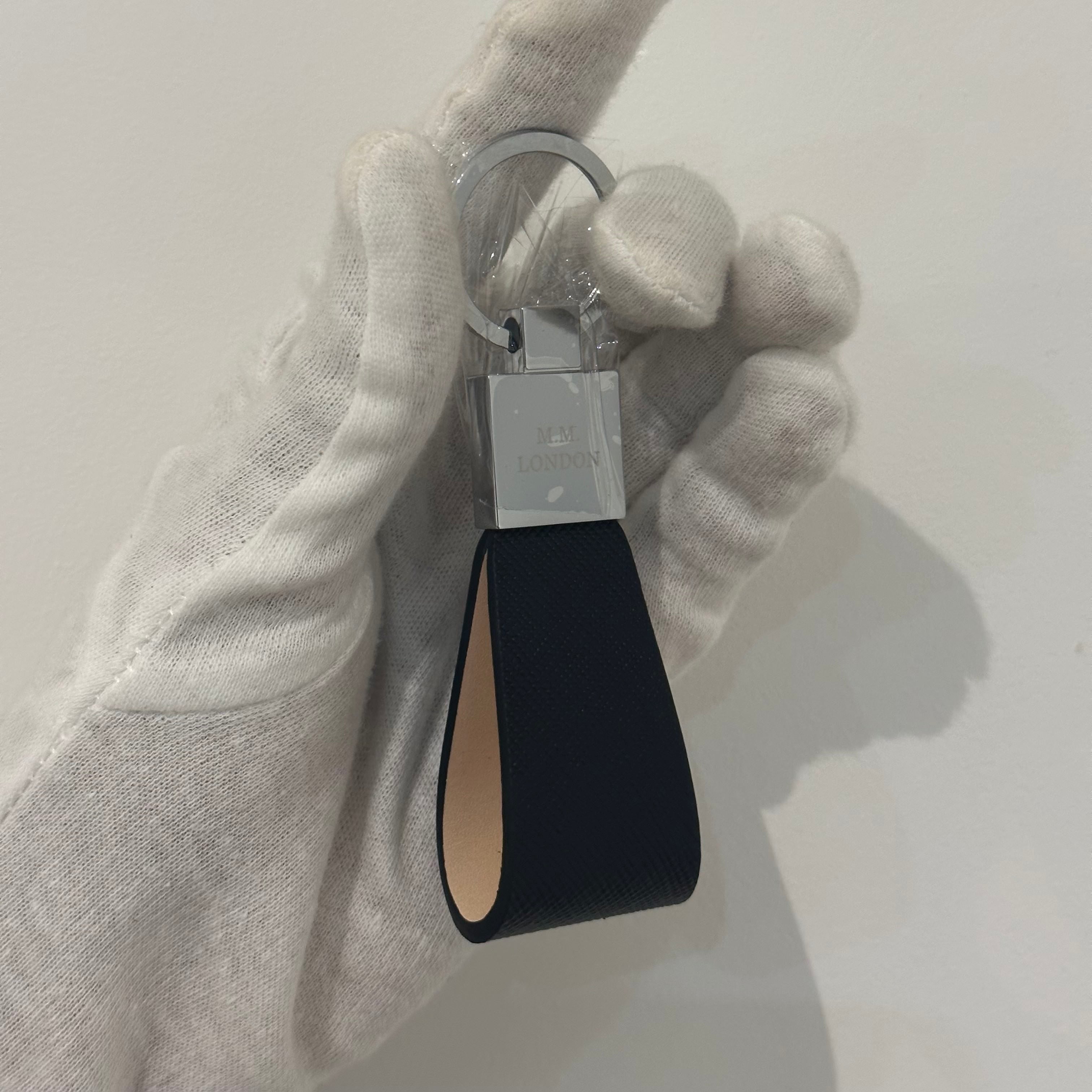 Black Saffiano Key Holder